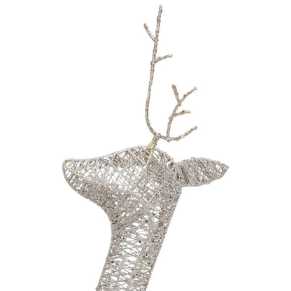 Christmas Reindeer Family 270x7x90 cm Gold Warm White Mesh - OLBRIT