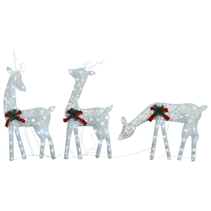 Christmas Reindeer Family 270x7x90 cm White Cold White Mesh - OLBRIT