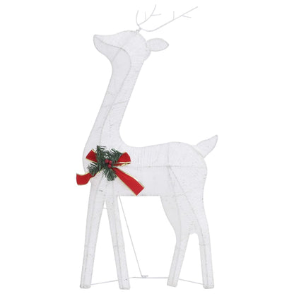 Christmas Reindeer Family 270x7x90 cm White Cold White Mesh - OLBRIT