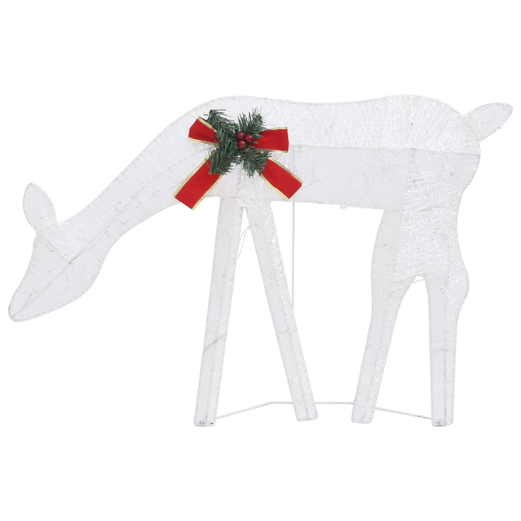 Christmas Reindeer Family 270x7x90 cm White Cold White Mesh - OLBRIT