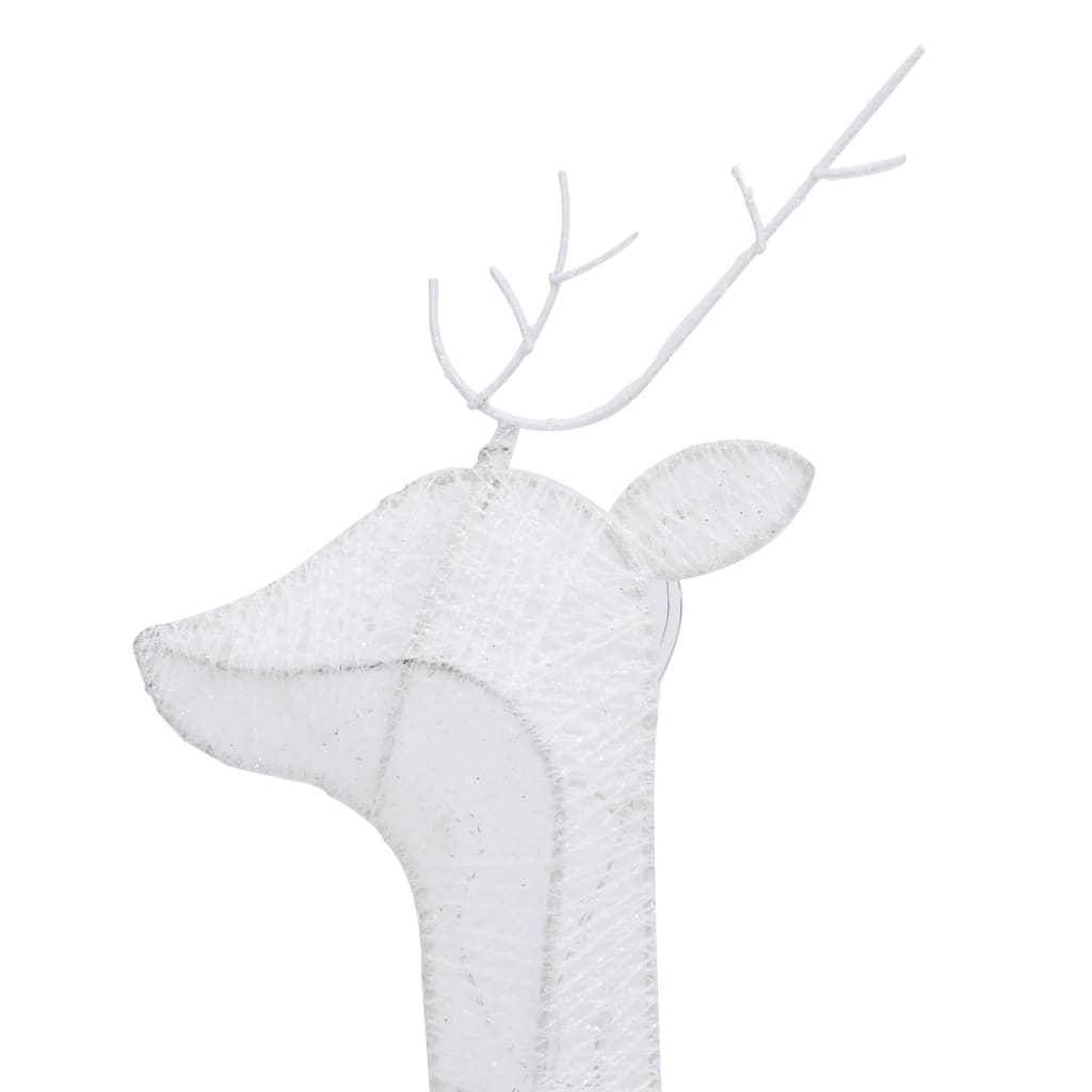 Christmas Reindeer Family 270x7x90 cm White Cold White Mesh - OLBRIT