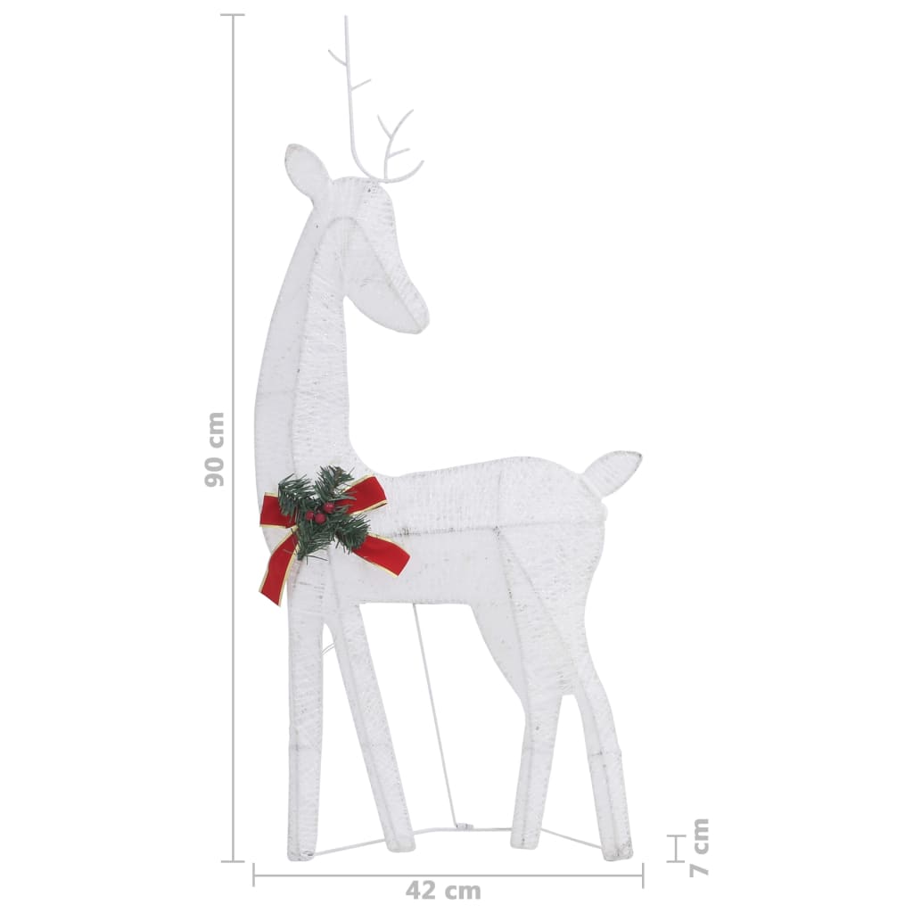 Christmas Reindeer Family 270x7x90 cm White Cold White Mesh - OLBRIT