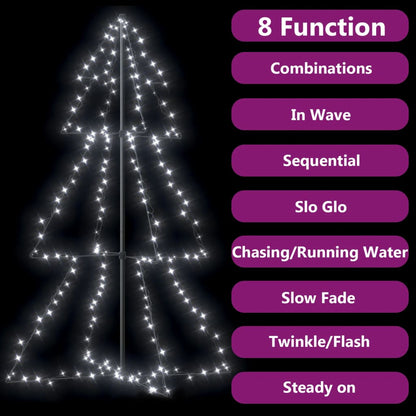 Christmas Cone Tree 200 LEDs Indoor and Outdoor 98x150 cm - OLBRIT