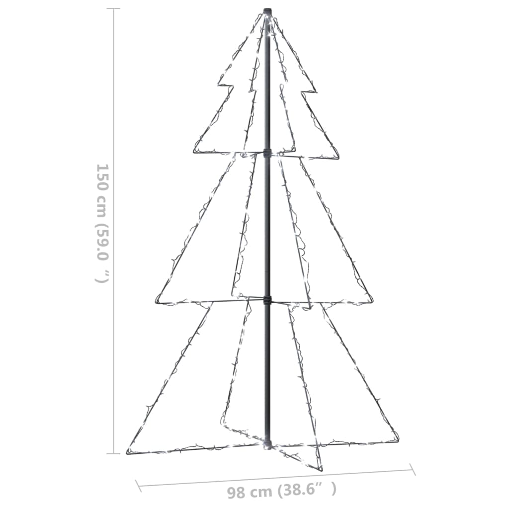 Christmas Cone Tree 200 LEDs Indoor and Outdoor 98x150 cm - OLBRIT