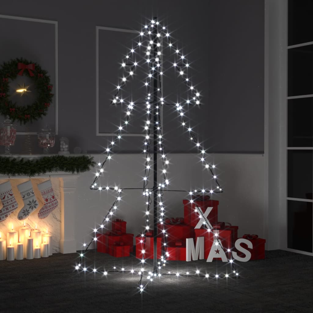 Christmas Cone Tree 200 LEDs Indoor and Outdoor 98x150 cm - OLBRIT