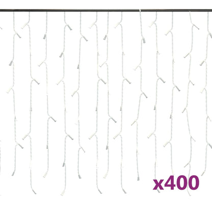 LED Curtain Icicle Lights 10m 400 LED Colourful 8 Function - OLBRIT