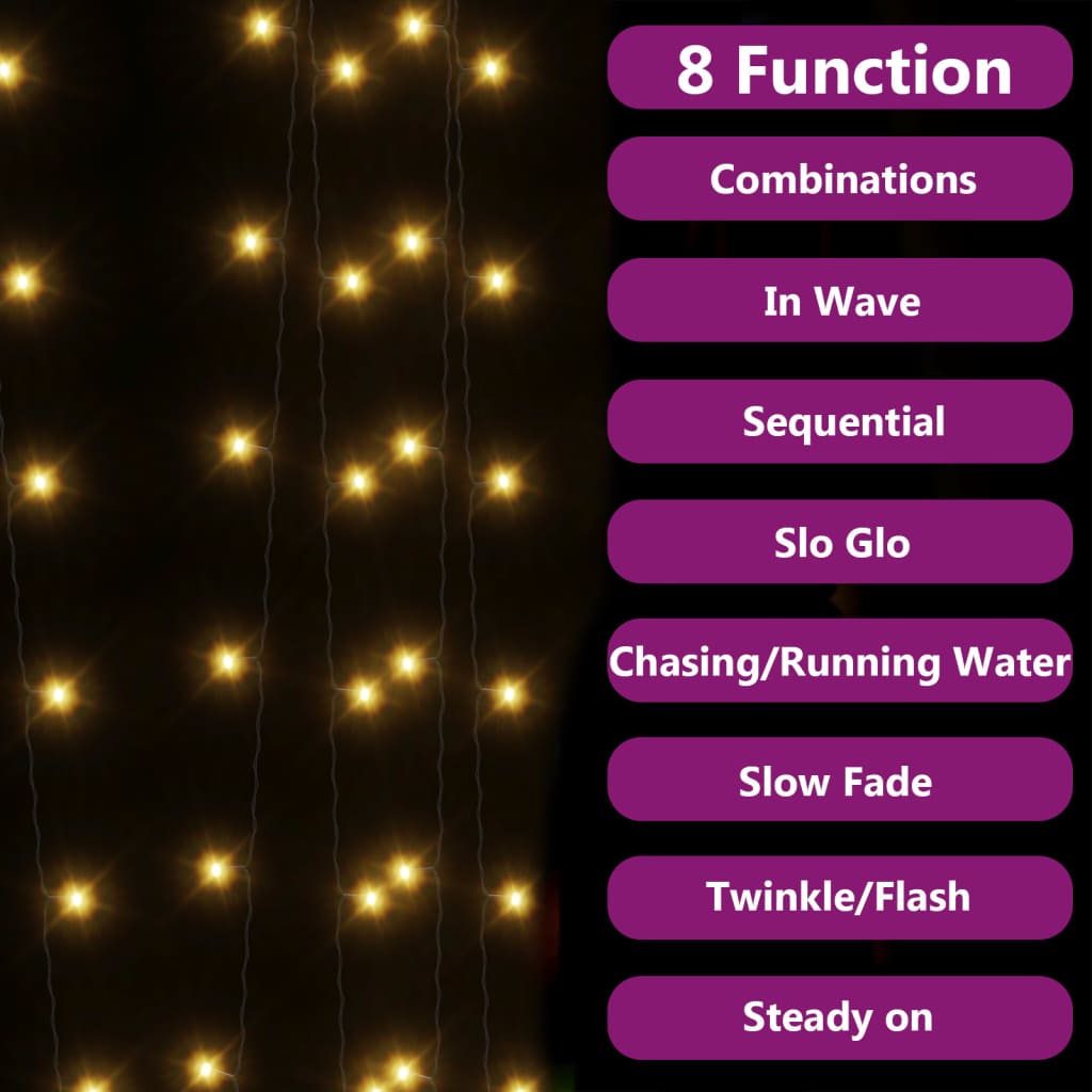 Solar Fairy Lights 5 pcs 5x200 LED Warm White Indoor Outdoor - OLBRIT