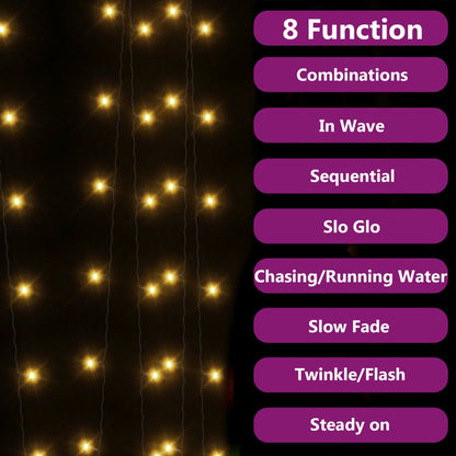Solar Fairy Lights 5 pcs 5x200 LED Warm White Indoor Outdoor - OLBRIT