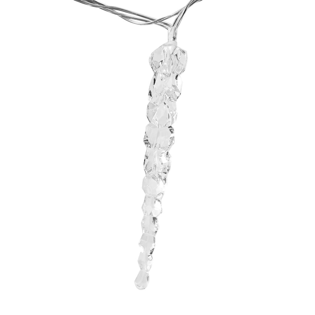 Christmas Icicle Lights 40pcs Warm White Acrylic Remote Control - OLBRIT