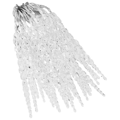 Christmas Icicle Lights 40pcs Cold White Acrylic Remote Control - OLBRIT