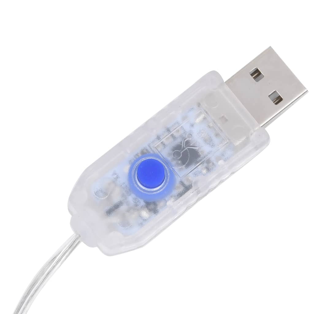 Christmas Icicle Lights 40pcs Cold White Acrylic Remote Control - OLBRIT