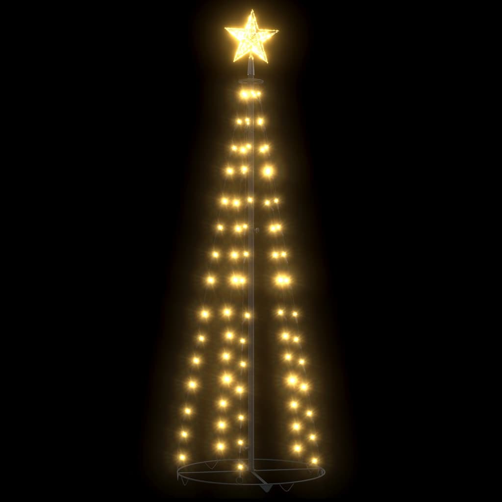 Christmas Cone Tree 70 Warm White LEDs Decoration 50x120 cm - OLBRIT
