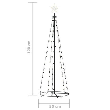 Christmas Cone Tree 70 Warm White LEDs Decoration 50x120 cm - OLBRIT
