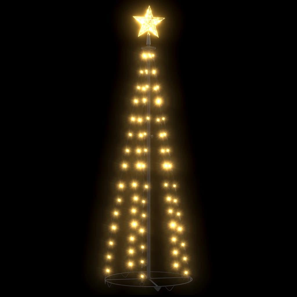 Christmas Cone Tree Warm White 84 LEDs Decoration 50x150 cm - OLBRIT