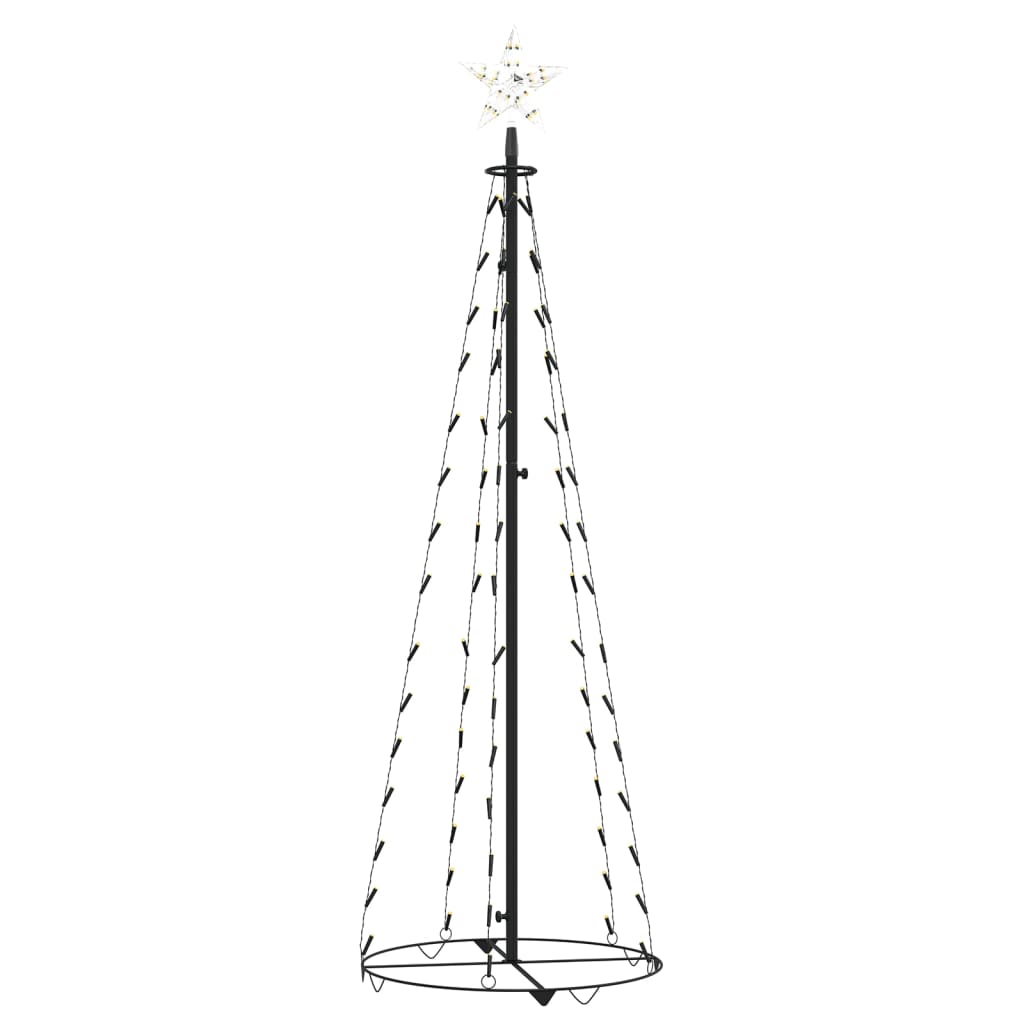 Christmas Cone Tree Warm White 84 LEDs Decoration 50x150 cm - OLBRIT