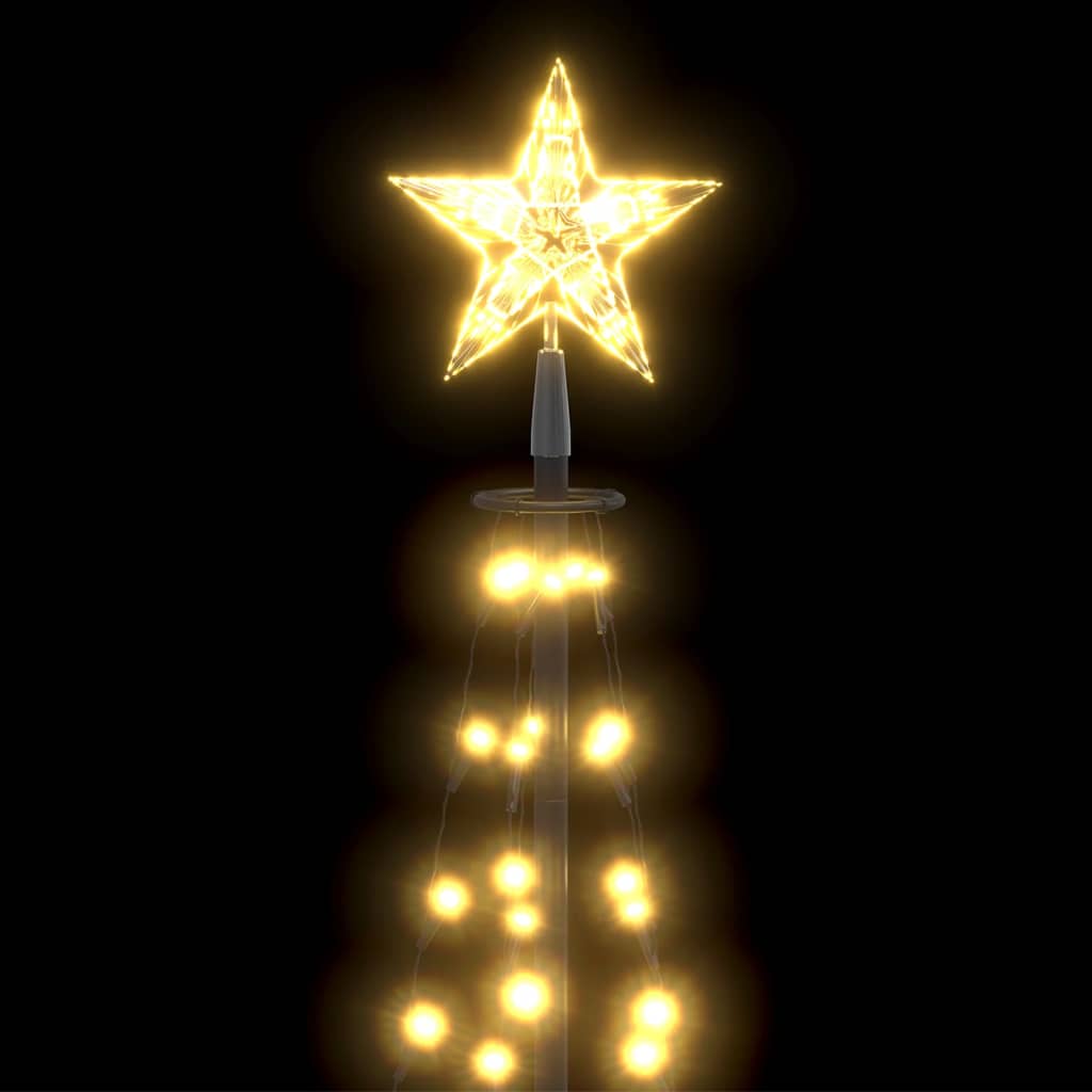 Christmas Cone Tree Warm White 84 LEDs Decoration 50x150 cm - OLBRIT