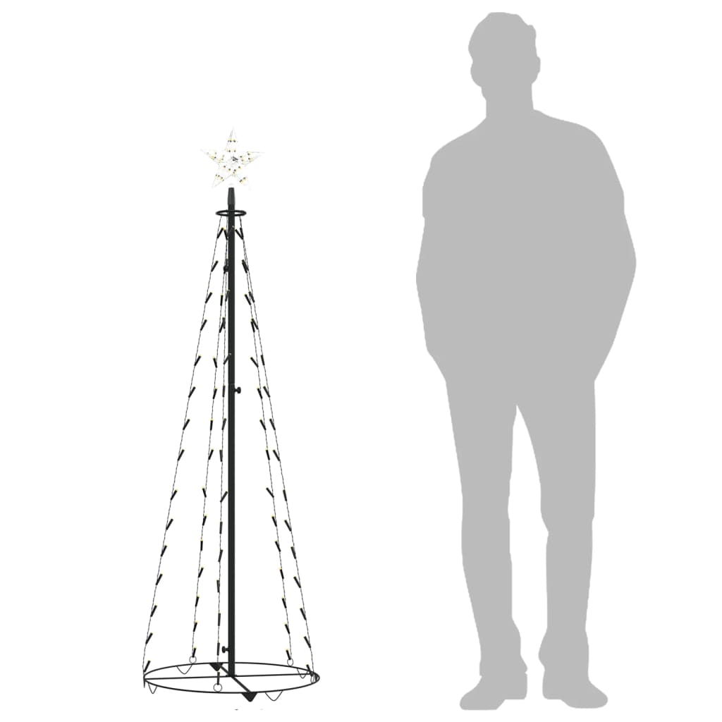 Christmas Cone Tree Warm White 84 LEDs Decoration 50x150 cm - OLBRIT