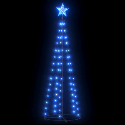 Christmas Cone Tree Blue 84 LEDs Decoration 50x150 cm - OLBRIT