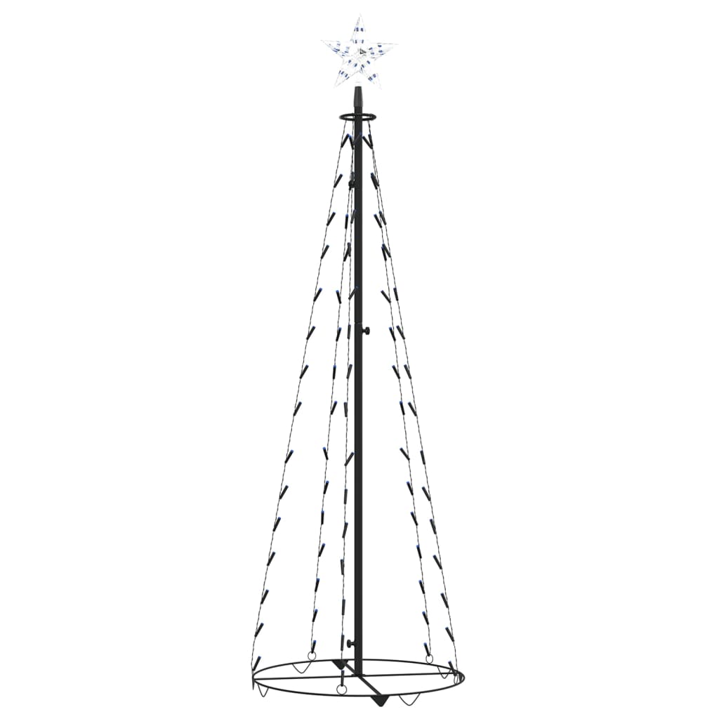 Christmas Cone Tree Blue 84 LEDs Decoration 50x150 cm - OLBRIT