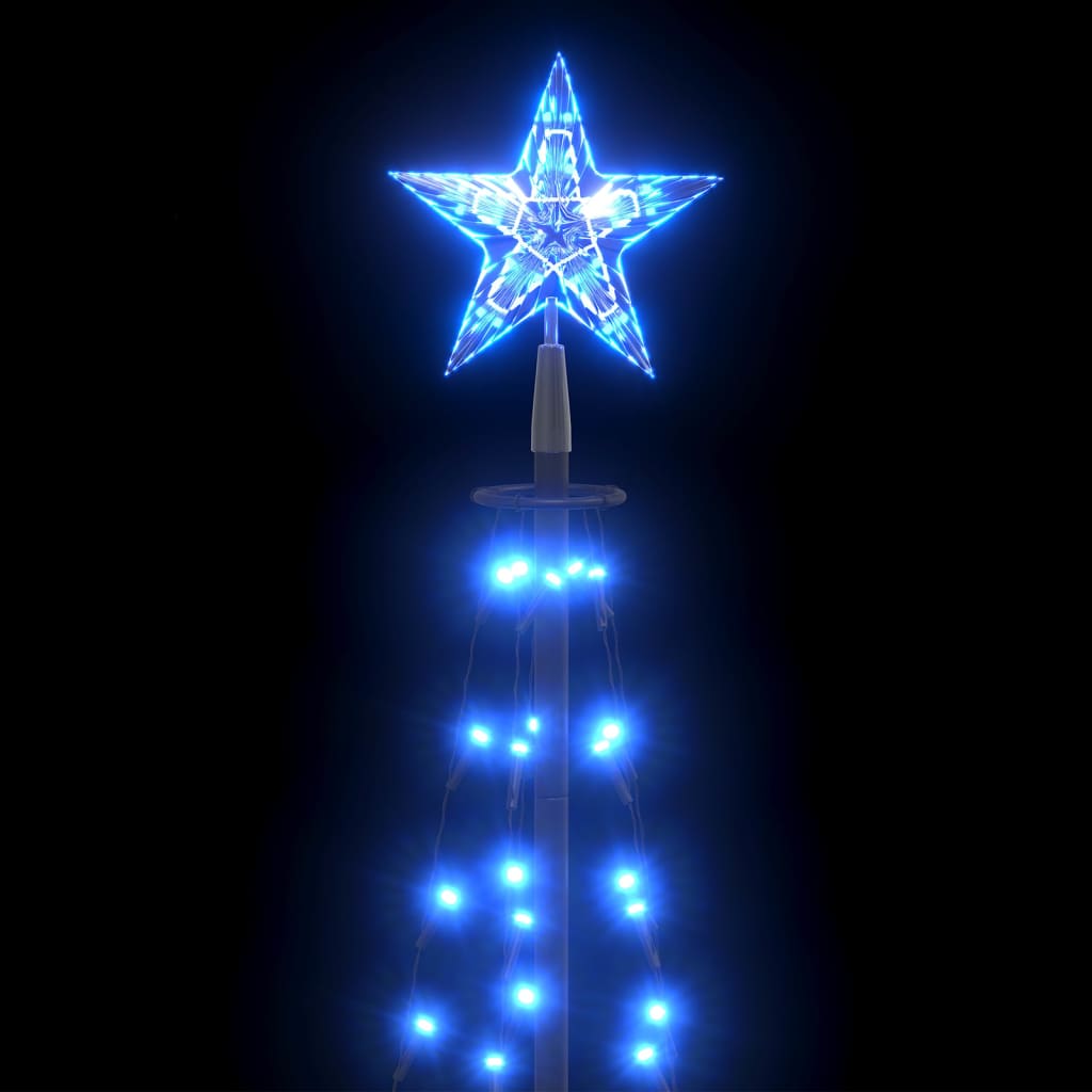 Christmas Cone Tree Blue 84 LEDs Decoration 50x150 cm - OLBRIT
