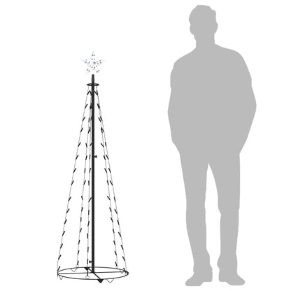 Christmas Cone Tree Blue 84 LEDs Decoration 50x150 cm - OLBRIT