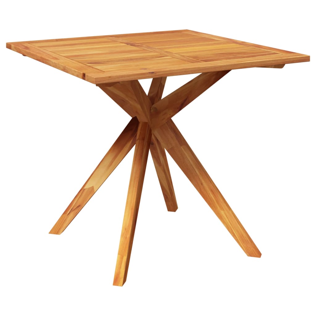 Solid Wood Acacia Garden Table 85x85x75 cm - OLBRIT