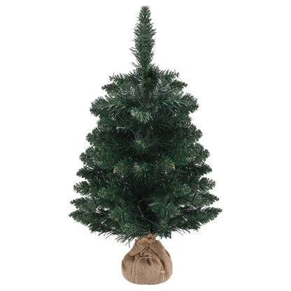 Artificial Pre-lit Christmas Tree with Stands Green 60 cm PVC - OLBRIT
