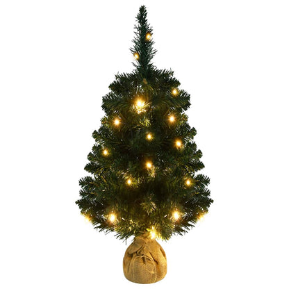 Artificial Pre-lit Christmas Tree with Stands Green 90 cm PVC - OLBRIT