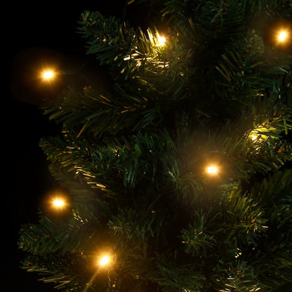 Artificial Pre-lit Christmas Tree with Stands Green 90 cm PVC - OLBRIT