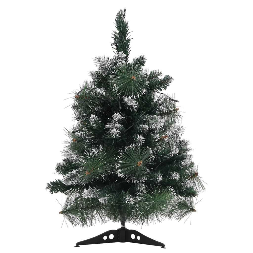 Artificial Pre-lit Christmas Tree with Stands Green 60 cm PVC - OLBRIT