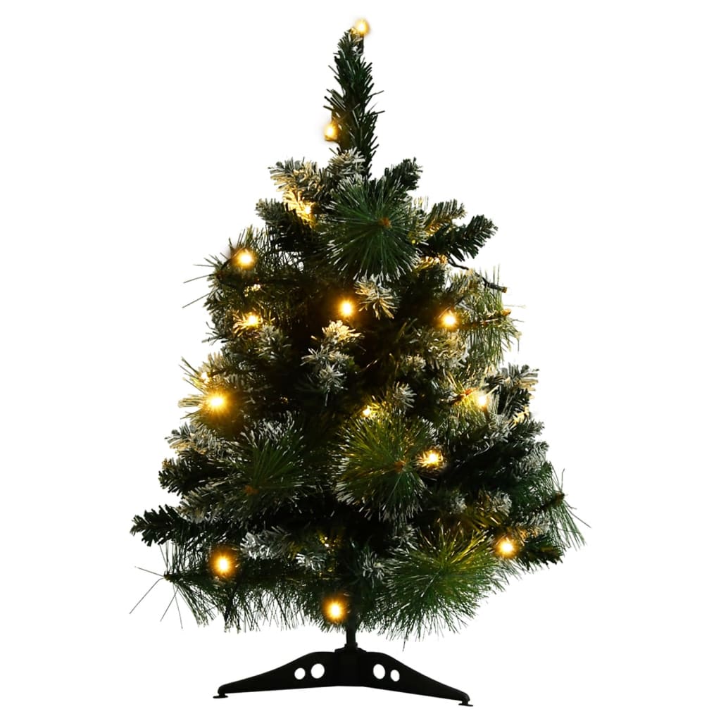 Artificial Pre-lit Christmas Tree with Stands Green 60 cm PVC - OLBRIT