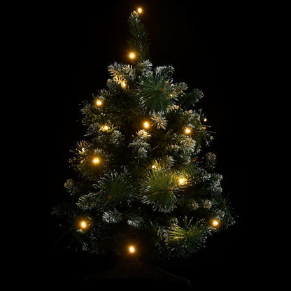 Artificial Pre-lit Christmas Tree with Stands Green 60 cm PVC - OLBRIT