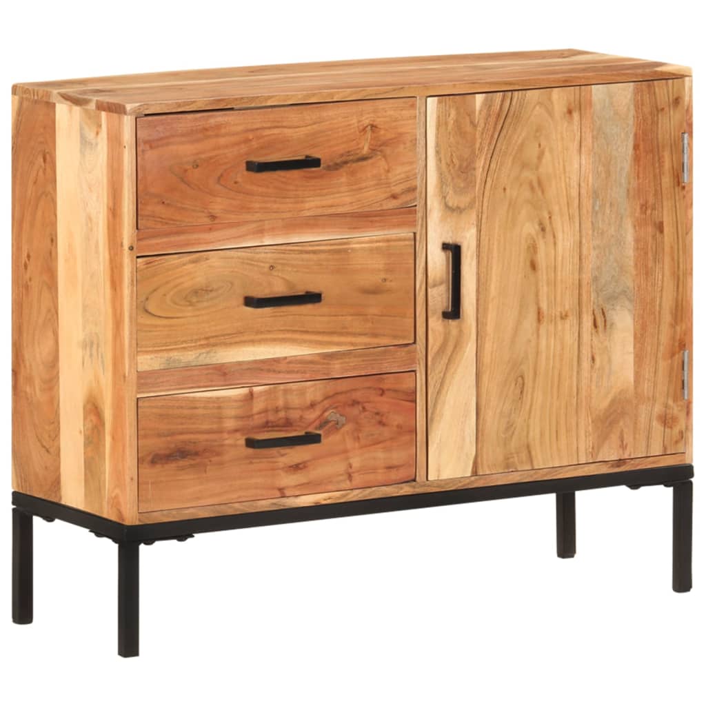 Sideboard 88x30x73 cm Solid Acacia Wood - OLBRIT
