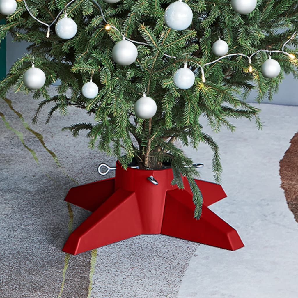 Christmas Tree Stand Red 55.5x55.5x15 cm - OLBRIT