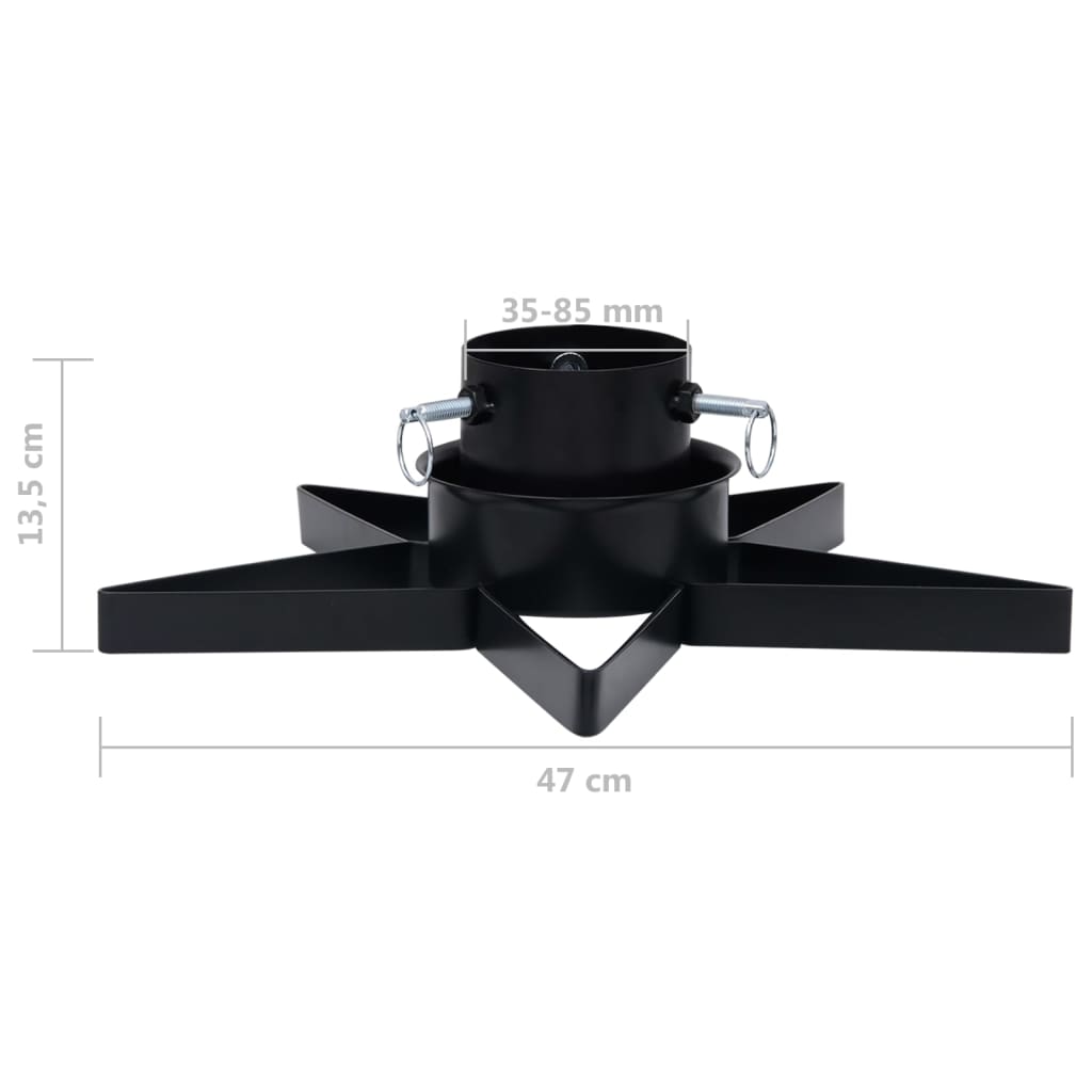 Christmas Tree Stand Black 47x47x13.5 cm - OLBRIT