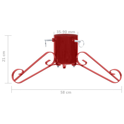 Christmas Tree Stand Red 58x58x21 cm - OLBRIT