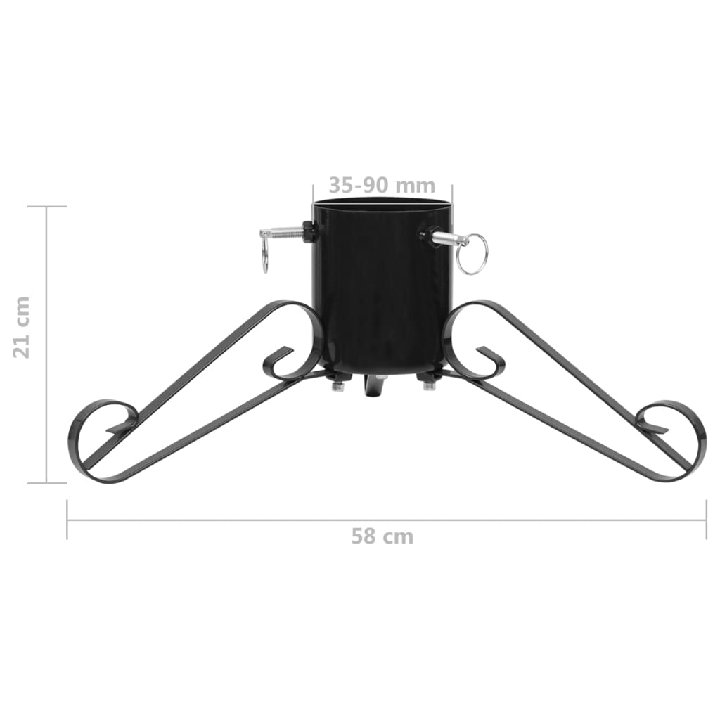 Christmas Tree Stand Black 58x58x21 cm - OLBRIT