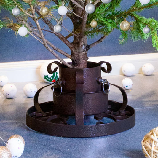Christmas Tree Stand Antique Copper 29x29x15.5 cm - OLBRIT