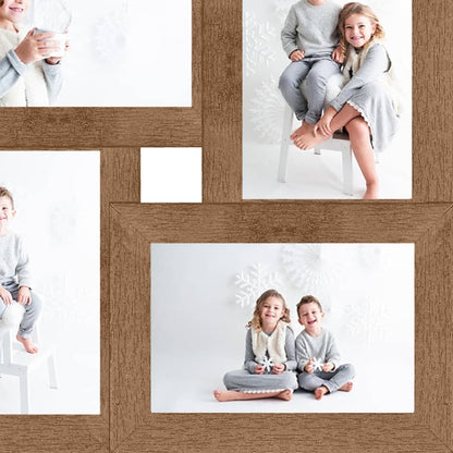 Collage Photo Frame for 4x(10x15 cm) Picture Light Brown MDF - OLBRIT