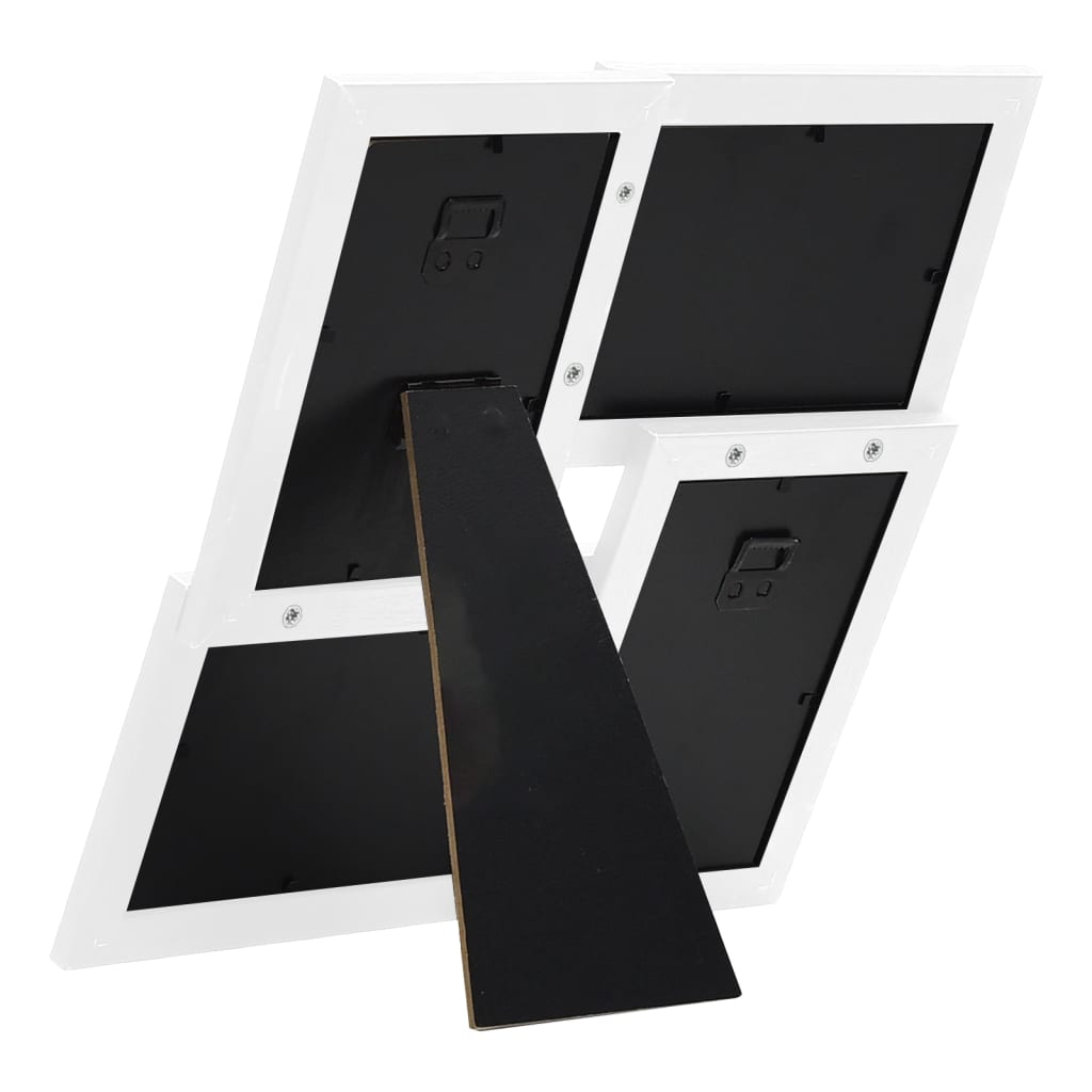 Collage Photo Frame for 4x(13x18 cm) Picture White MDF - OLBRIT