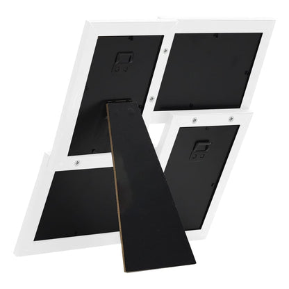 Collage Photo Frame for 4x(13x18 cm) Picture White MDF - OLBRIT