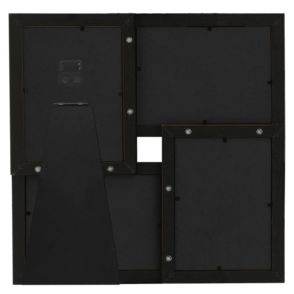 Collage Photo Frame for 4x(10x15 cm) Picture Black MDF - OLBRIT