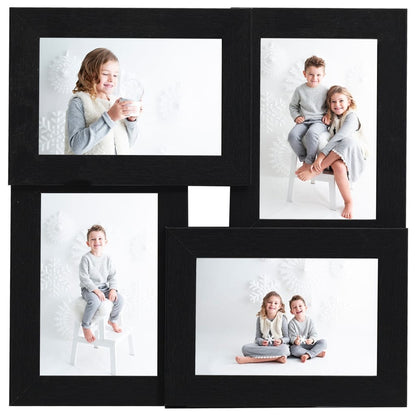 Collage Photo Frame for 4x(13x18 cm) Picture Black MDF - OLBRIT