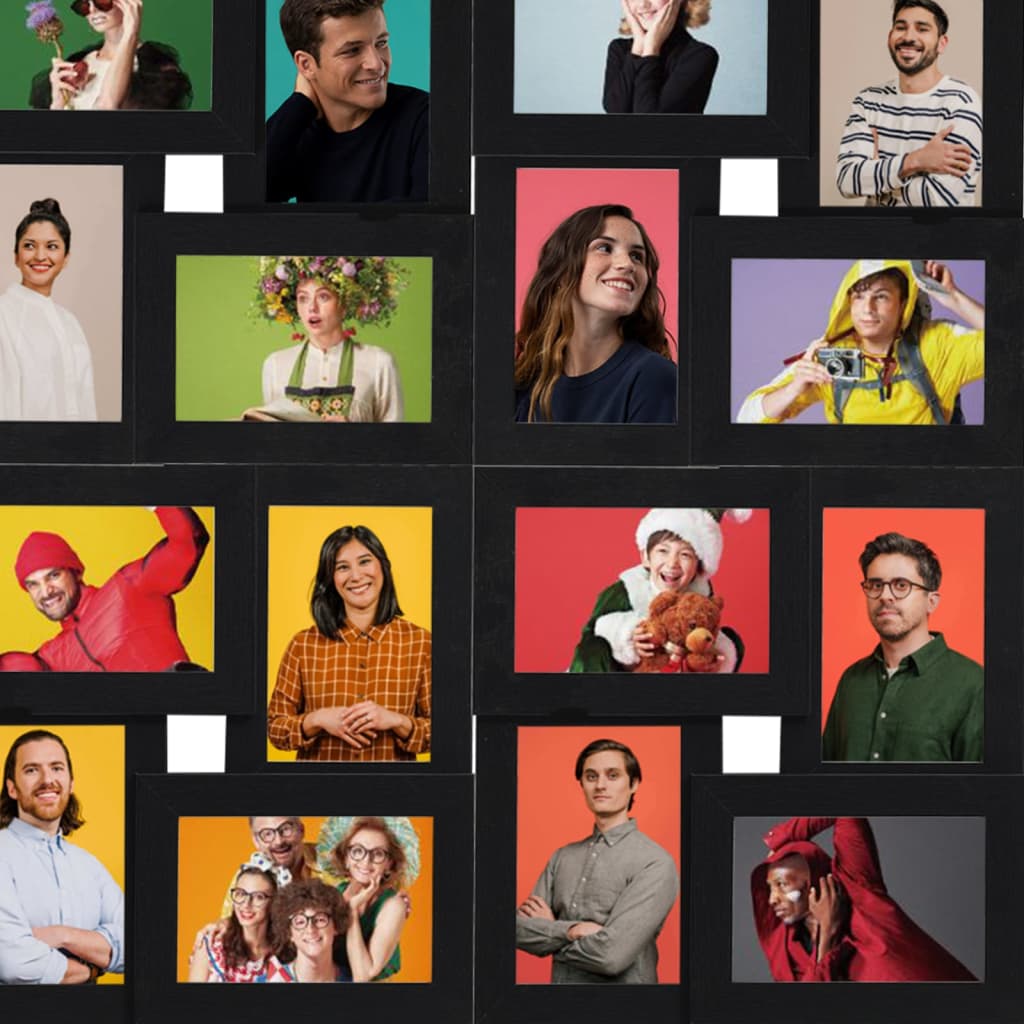 Collage Photo Frame for 24x(13x18 cm) Picture Black - OLBRIT