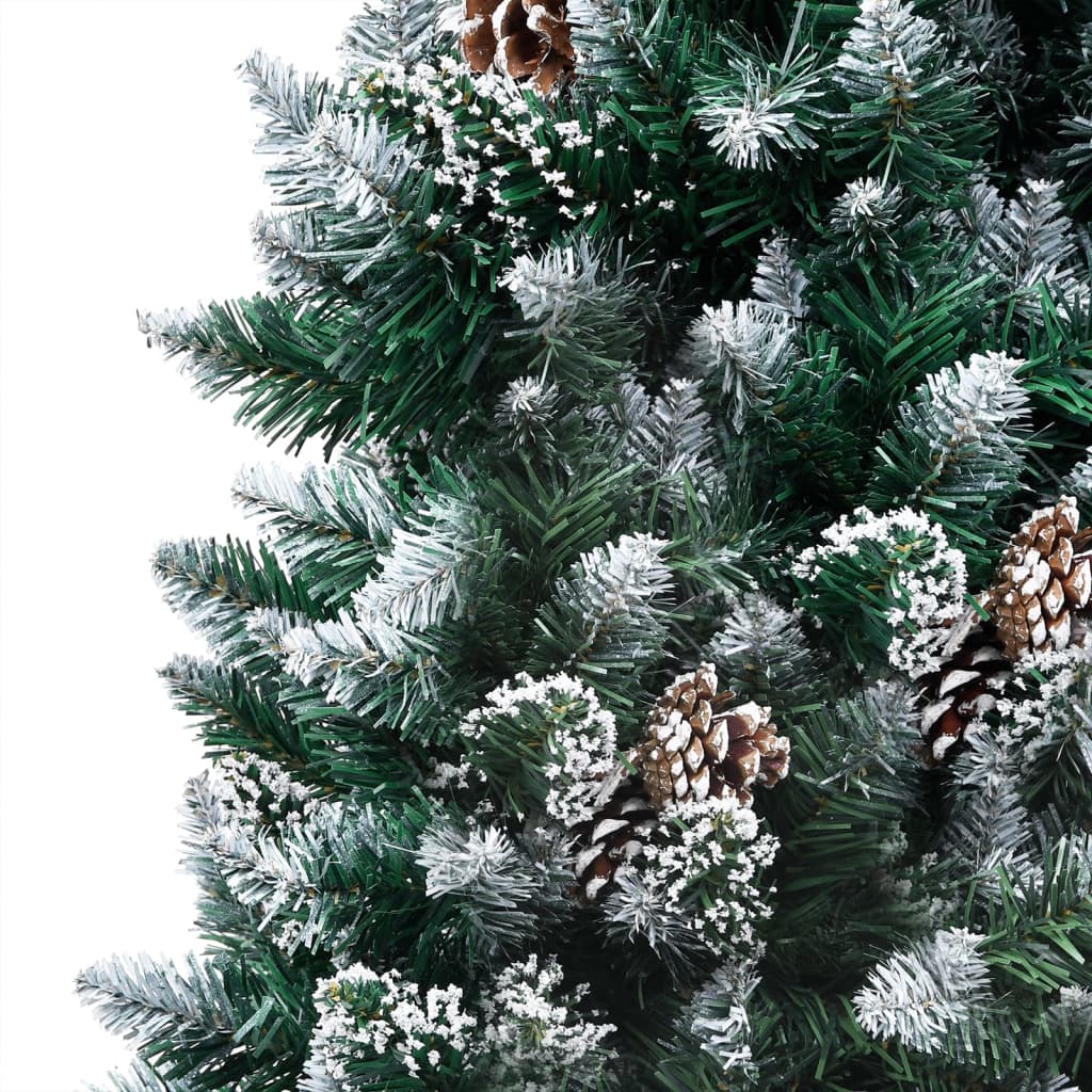 Artificial Pre-lit Christmas Tree with Ball Set & Pinecones 150 cm - OLBRIT