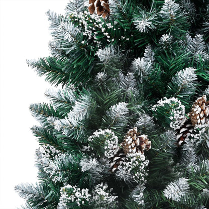 Artificial Pre-lit Christmas Tree with Ball Set & Pinecones 150 cm - OLBRIT