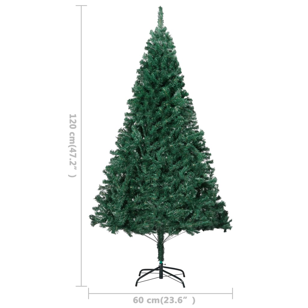 Artificial Pre-lit Christmas Tree with Ball Set Green 120 cm PVC - OLBRIT