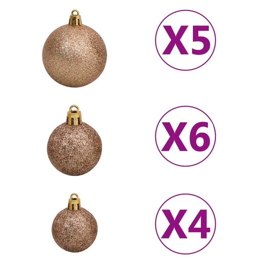 Artificial Pre-lit Christmas Tree with Ball Set Green 120 cm PVC - OLBRIT