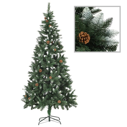 Artificial Pre-lit Christmas Tree with Ball Set & Pine Cones 210 cm - OLBRIT