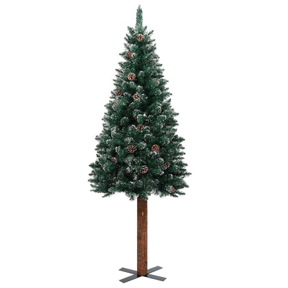 Slim Pre-lit Christmas Tree with Ball Set Green 150 cm - OLBRIT
